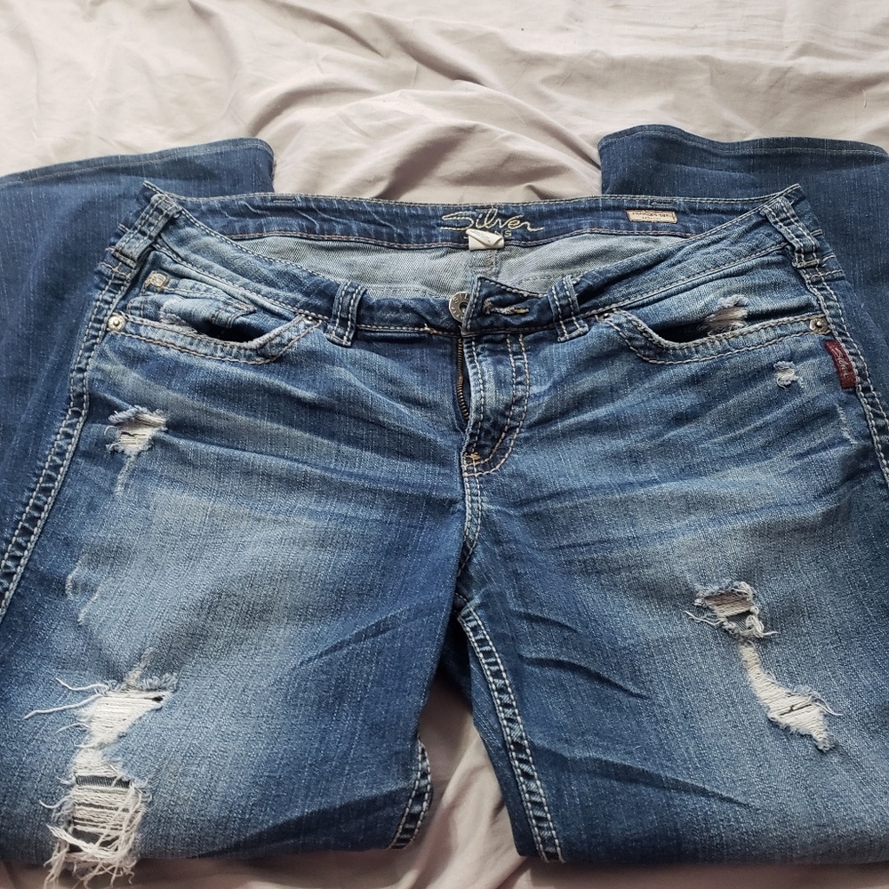 Womens silver Jeans